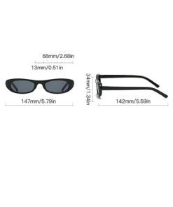 Chunky Frame Lath Lüx Siyah Kadın Güneş Gözlüğü - Görsel 3