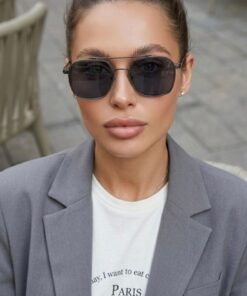 Eyesofia Swanky Gümüş Degrade Siyah Unisex Güneş Gözlüğü - Görsel 3