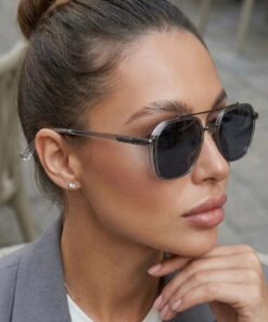 Eyesofia Swanky Gümüş Degrade Siyah Unisex Güneş Gözlüğü