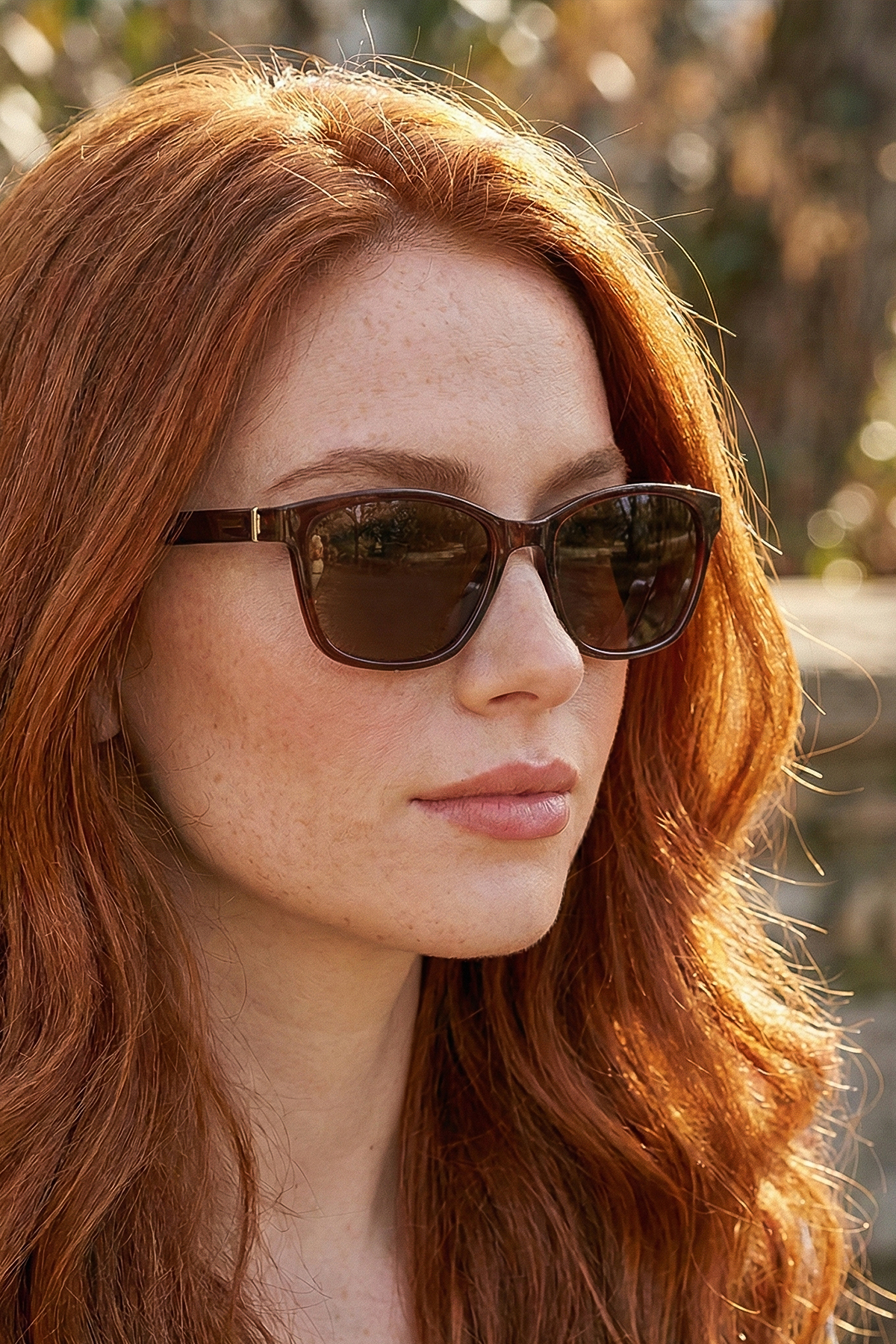 sun factory UV400 Korumalı Polarize Filtreli Kahverengi Cat Eye Çerçeve Unisex Güneş Gözlüğü 1348 C8484