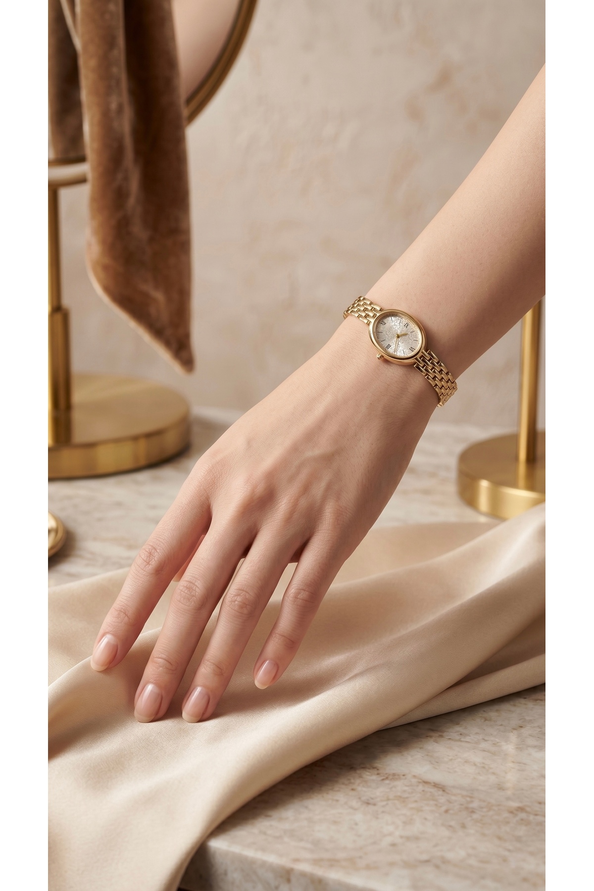 KLISHE Butik Bridgerton Kadın Çelik Saat Gold Renk Özel Tasarım Old Money Vintage Lüks Zarif Şık Kadın Kol Saati 2026 - Görsel 3