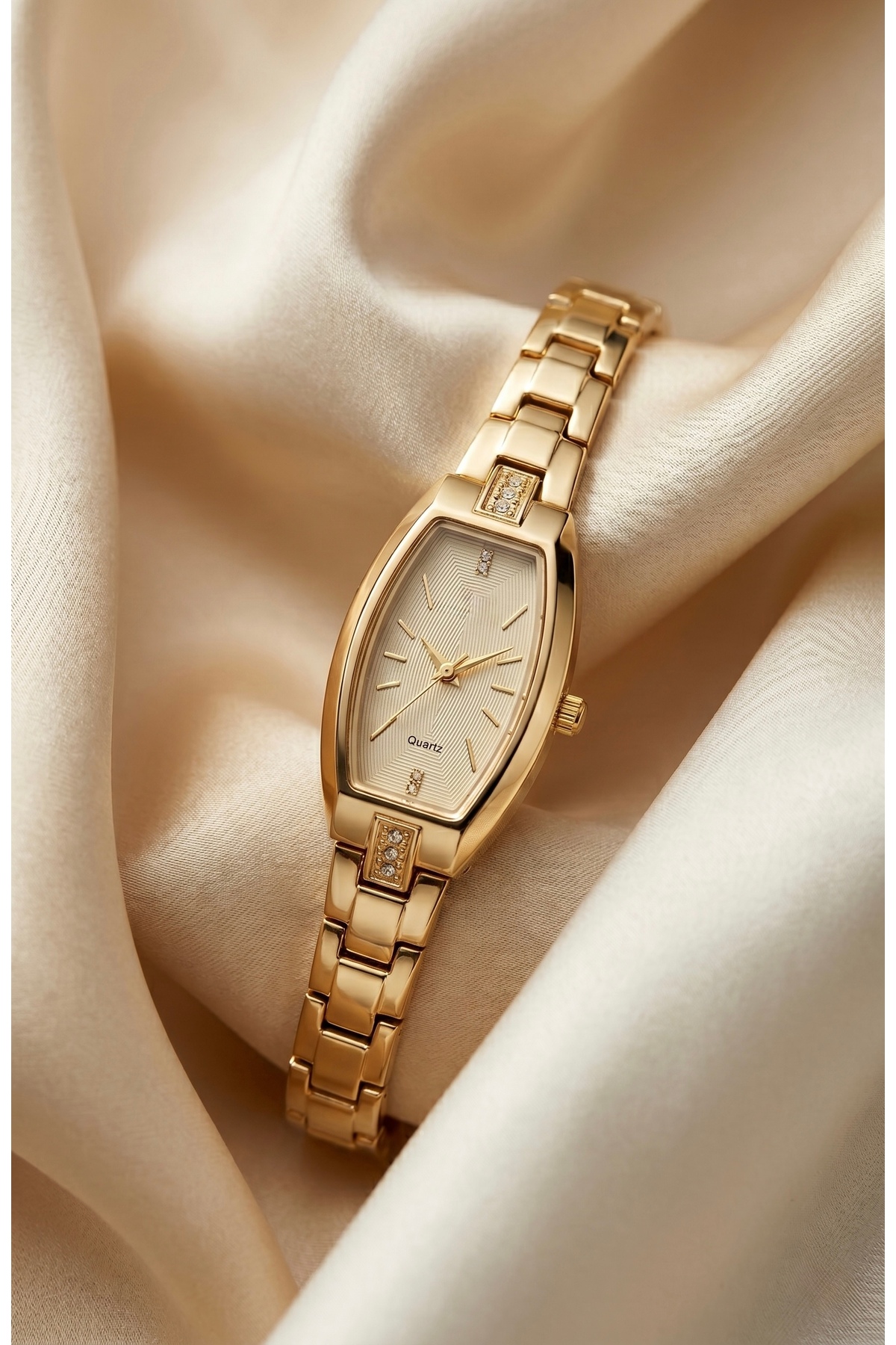 KLISHE Butik Kadın Çelik Saat Gold Renk Oval Kasa Old Money Vintage Luxury Edition Lüks Kadın Kol Saati 2026 - Görsel 3