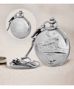 gifttime Kişiye Özel Tcdd Tren Kabartmalı Silver Köstekli Cep Saati