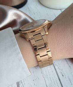 Ferrucci Tüm Fonksiyonları Aktif, Takvimli, Taşlı Çelik Bilezik Rose Gold Kadın Kol Saati Bileklik Hediyeli - Görsel 3