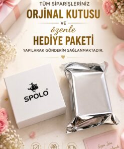 S.POLO Gümüş Renk Özel Tasarım Şık Model Erkek Kol Saati Bileklik Hediyeli - Görsel 3