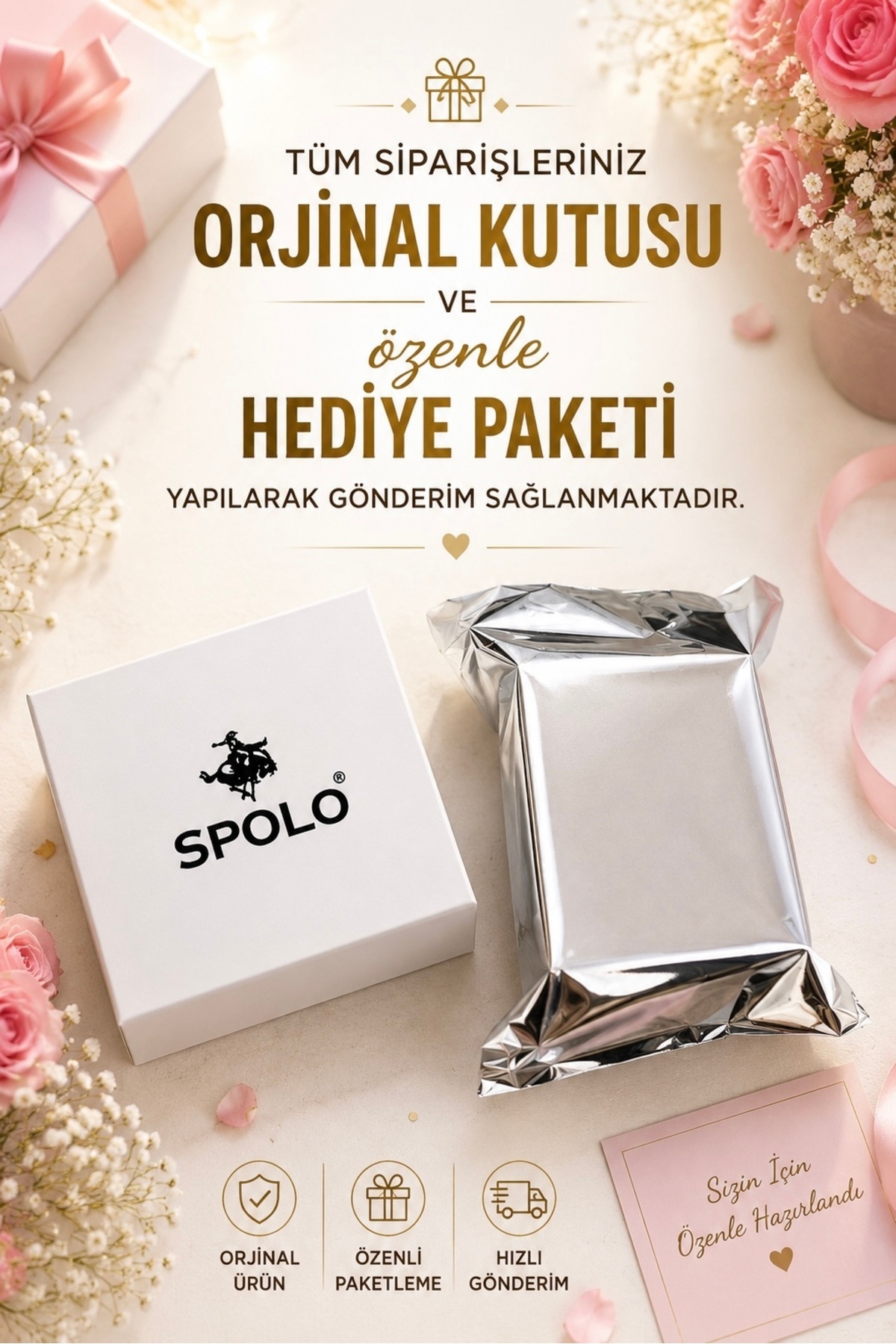 S.POLO Gümüş Renk Özel Tasarım Şık Model Erkek Kol Saati Bileklik Hediyeli - Görsel 3
