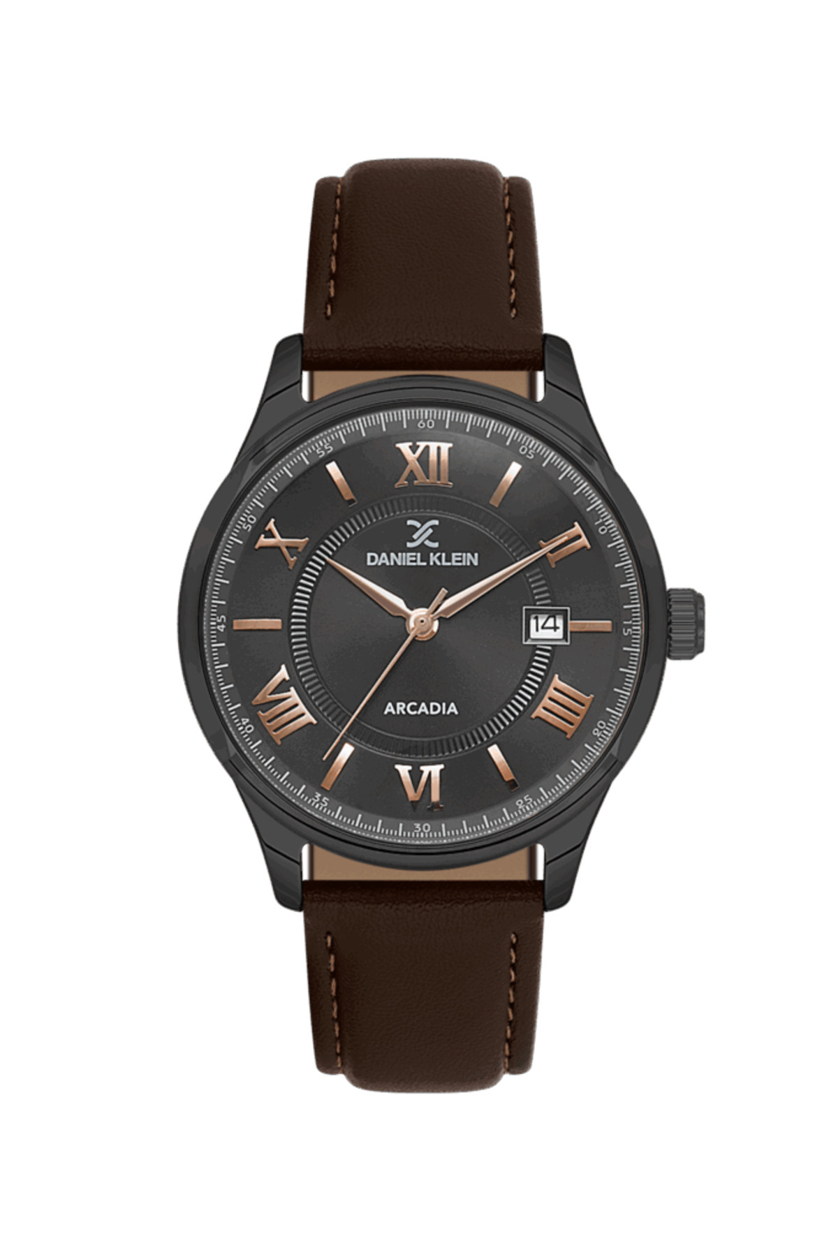 Daniel Klein Klasik Kahverengi Deri Kordonlu 41 Mm Erkek Kol Saati Dk.1.14051