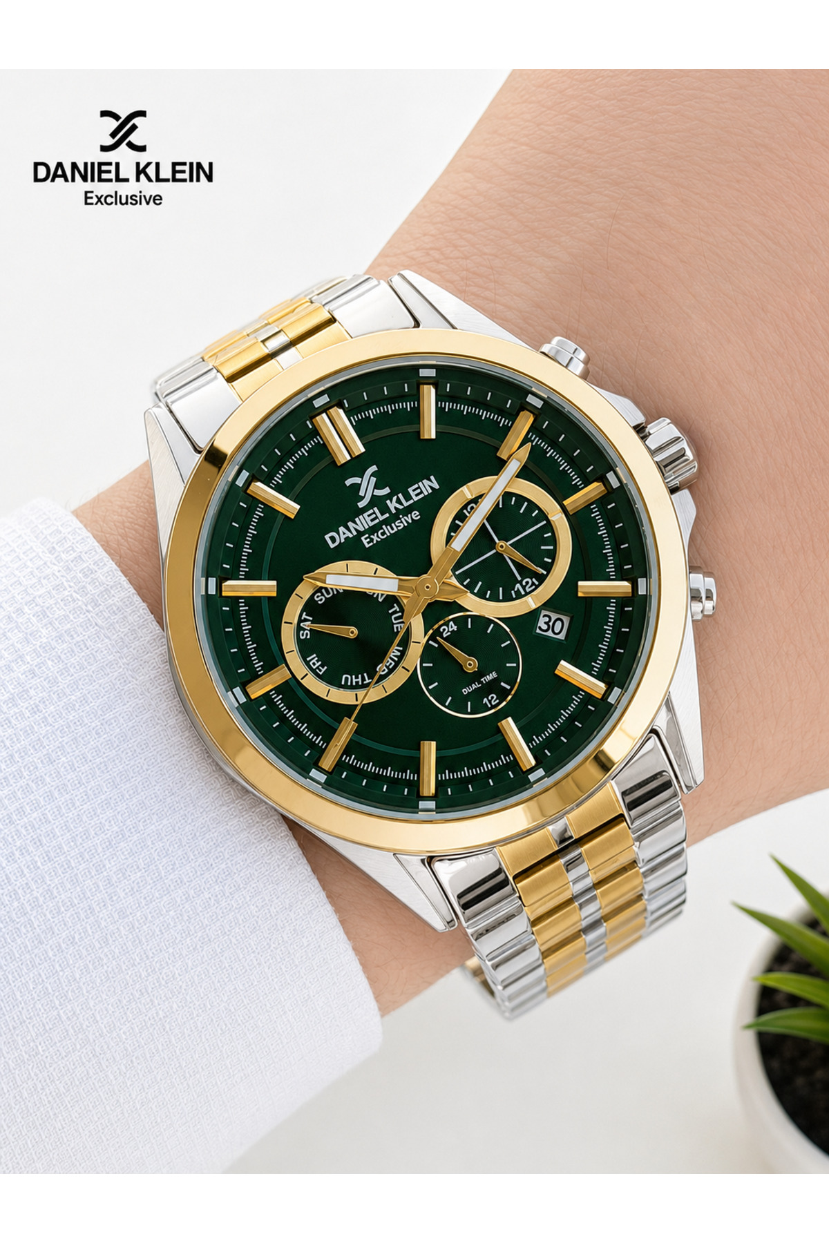 Daniel Klein Çelik Kordon Rolex Kasa+Takvim 3 Atm Suya Dayanıklı Erkek Kol Saati EDK.1.10665-7 - Görsel 3