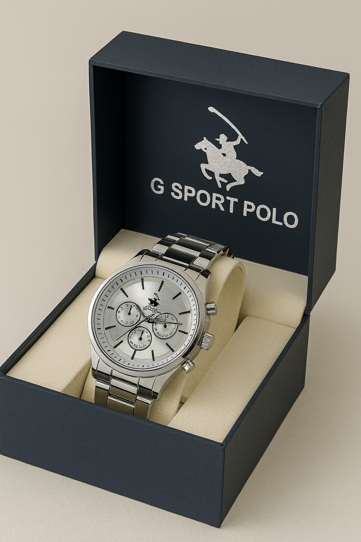 G-Sport POLO Çelik Kordon Erkek Kol Saati - Görsel 3