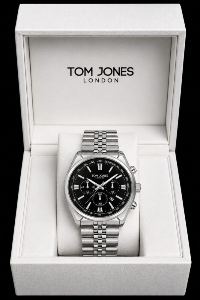 Tom Jones London Erkek kol saati orjinal gümüş renk çelik kararmaz orjinal 3atm su geçirmez 2 yıl garantili faturalı