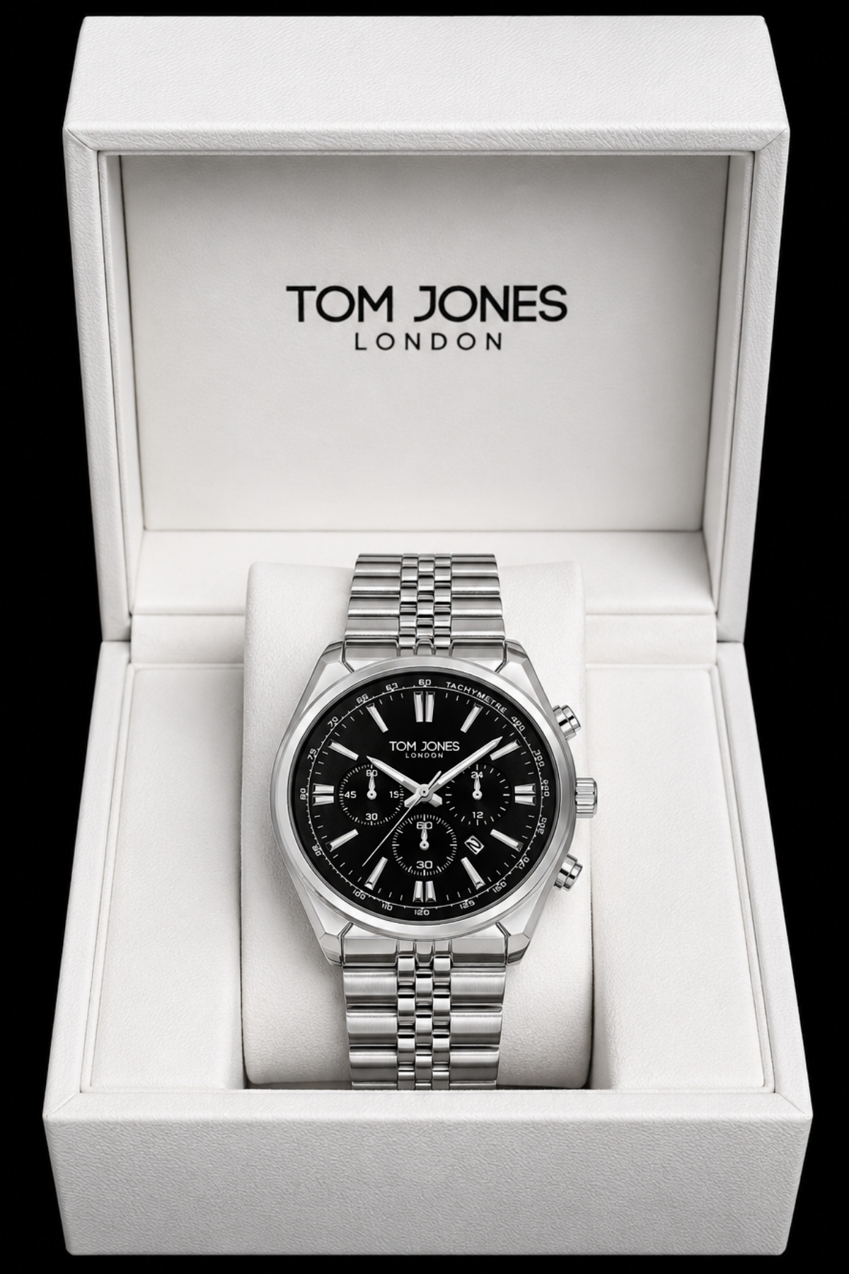 Tom Jones London Erkek kol saati orjinal gümüş renk çelik kararmaz orjinal 3atm su geçirmez 2 yıl garantili faturalı