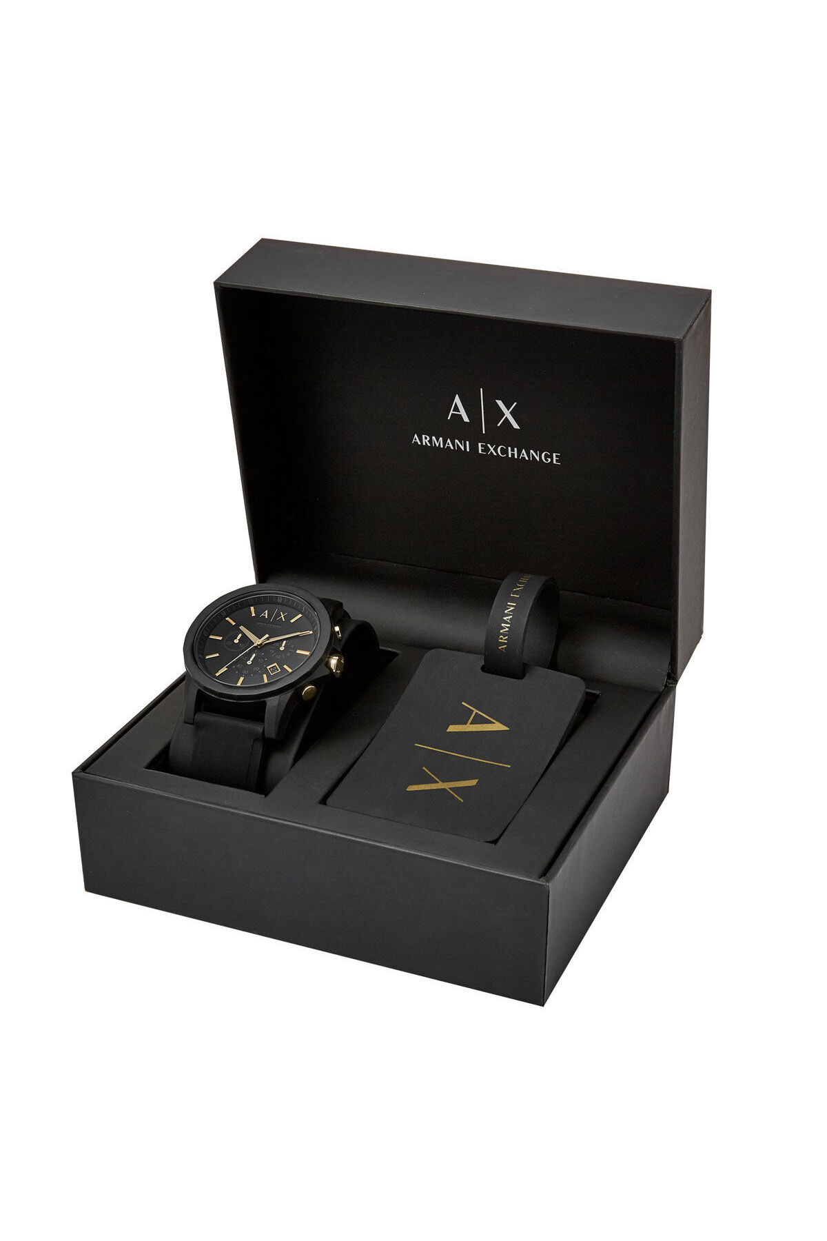 Armani Exchange AX7105 Erkek Set Kol Saati ve Valiz Etiketi - Görsel 3
