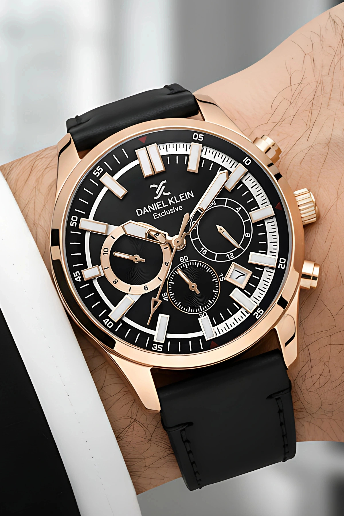Daniel Klein Exclusive Siyah Deri Kordon Erkek Kol Saati 3 Atm+Bileklik Hediyeli sddk085