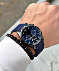 Tisaati Premium Tasarım Silikon Kordon Exclusive Serisi Metal Kasa Erkek Kol Saati-Bileklik Hediyeli - Görsel 3