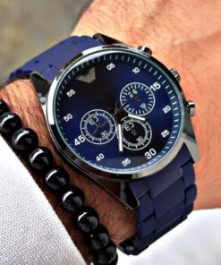 Tisaati Premium Tasarım Silikon Kordon Exclusive Serisi Metal Kasa Erkek Kol Saati-Bileklik Hediyeli