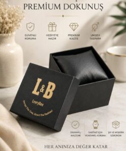 Alternative view of Leerybee Klasik Ve Spor Model Gümüş Renk Premium Erkek Kol Saati Özel Kutusunda