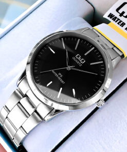 Q&Q Orijinal Quartz Erkek Kol Saati Gümüş Renk Çelik Kordon 3 ATM Su Geçirmez QQE2001C13