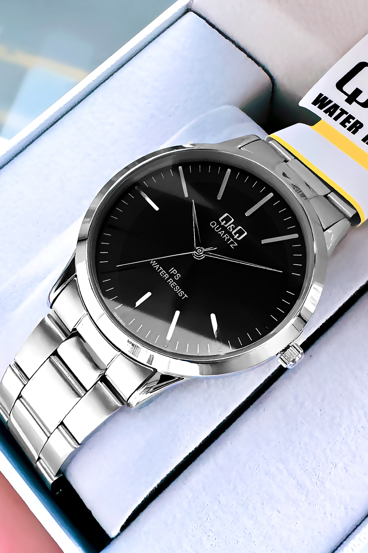 Q&Q Orijinal Quartz Erkek Kol Saati Gümüş Renk Çelik Kordon 3 ATM Su Geçirmez QQE2001C13