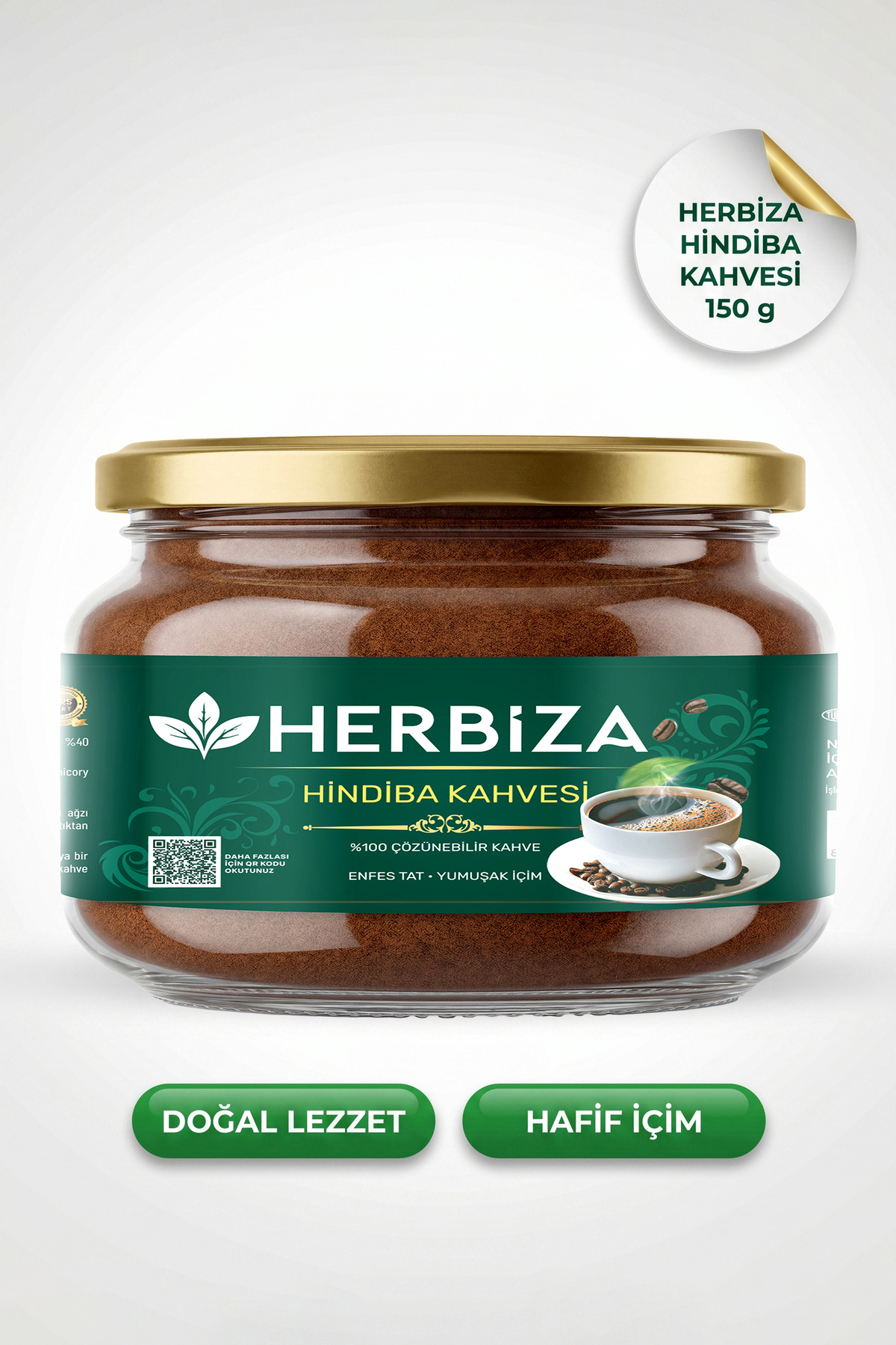 HERBİZA Hindiba Kahvesi 150gr 60 Kullanım 0 Çözünebilir Şekersiz Katkısız