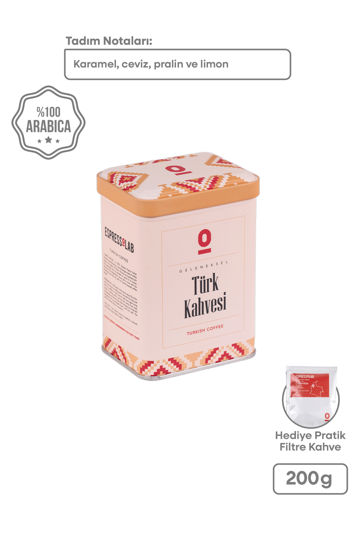 Espressolab Taze Öğütülmüş 200 g Türk Kahvesi (100% Arabica)