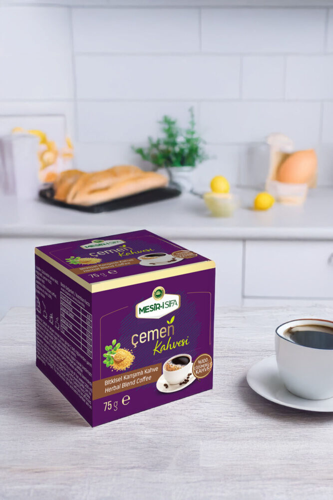Mesirişifa Çemenli Bitkisel Kahve Bitkisel Karışımlı Çözünebilir Yumuşak İçim Çemen Kahvesi 75gr - Görsel 3
