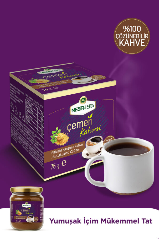 Mesirişifa Çemenli Bitkisel Kahve Bitkisel Karışımlı Çözünebilir Yumuşak İçim Çemen Kahvesi 75gr - Görsel 2
