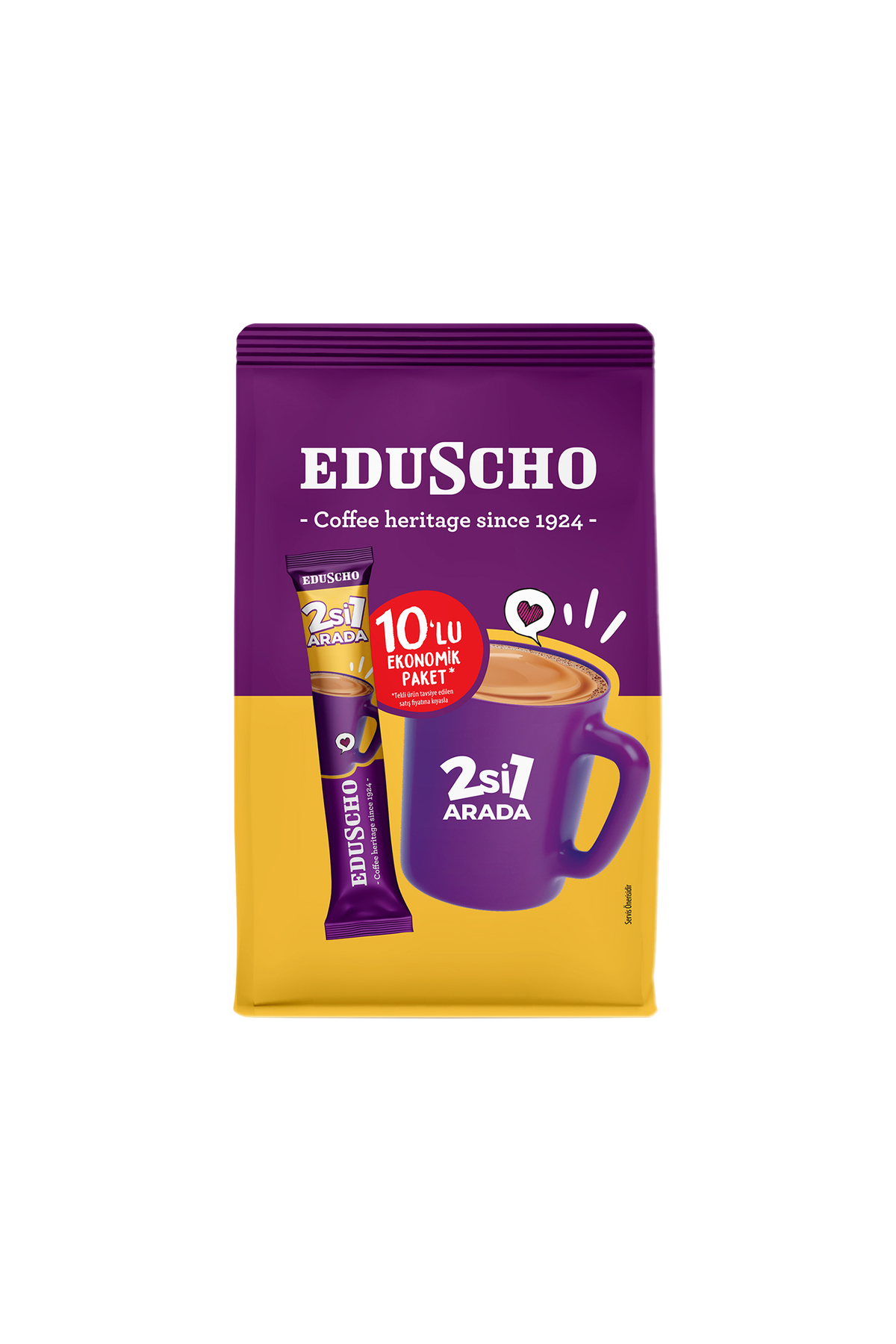 Eduscho 2'si 1 Arada Hazır Kahve, 10 x 11 g