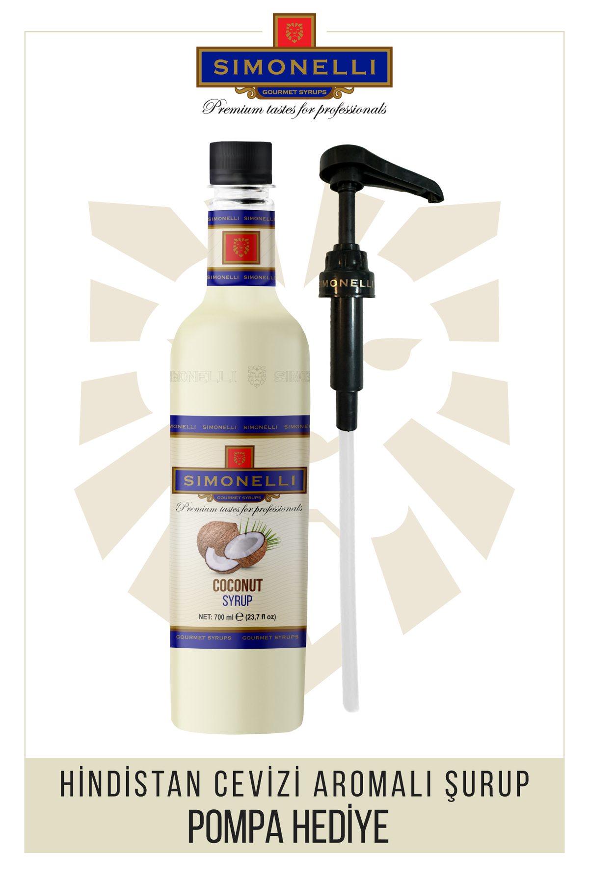 Simonelli Kahve Ve Kokteyl Şurubu Hindistan Cevizi Aromalı 700 ml Pompa
