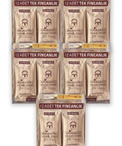 Mehmet Efendi Kuru kahveci Mehmet Efendi Türk Kahvesi Tek Fincanlık 12x6 Gr X5 Paket (5 Paket içerisinde 60 Adet)
