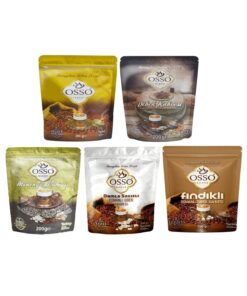 OSSO KAHVE OSSO 5'li Set Osmanlı Kahvesi + Dibek Kahve + Menengiç Kahve+Damla Sakızlı Dibek + Fındıklı Osmanlı