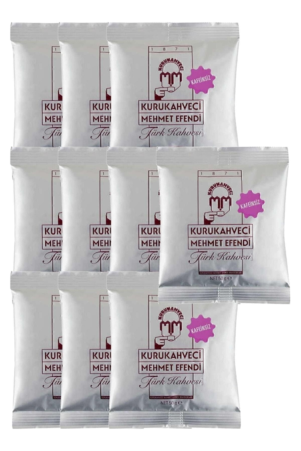Mehmet Efendi Kafeinsiz Türk Kahvesi 50 G Folyo Ambalaj X 10 Adet 8690627421009