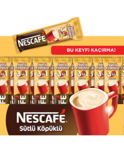 Nescafe 3'ü 1 Arada (üçü Bir Arada ) Sütlü Köpüklü 17,4 gr X 72 Adet -