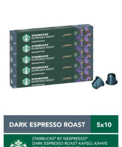 Starbucks Nespresso Uyumlu Kapsül By Nespresso Dark Espresso Roast Kapsül Kahve 5 X 10 adet