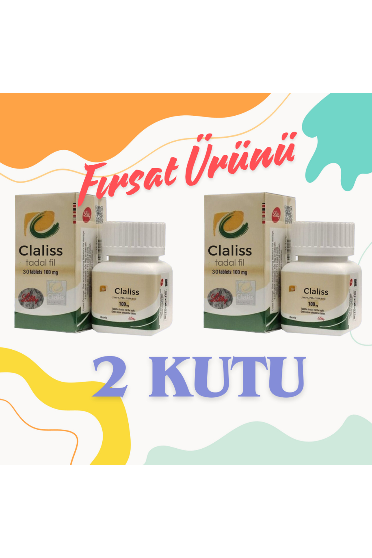 HİGUERA 1Ciâlis7 100 Mg. 60 Tablet Süper Etkili 2 Kutu Kampanyalı Orjinal 1Cıâlıs_hap Kutulu Bandrollü