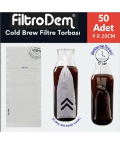 Filtrodem Coldbrew Kahve Demleme Filtre Torbası 9x20 cm (1 Lt. içindir)