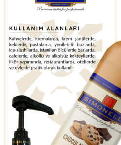 Simonelli Kahve Ve Kokteyl Şurubu Çikolatalı Kurabiye Aromalı 700 ml Pompa Hediyeli - Görsel 3