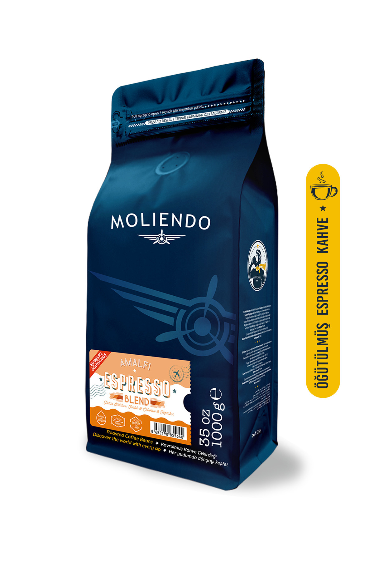 Moliendo Amalfi Espresso Blend Kahve (Öğütülmüş Espresso Kahve) 1000 g