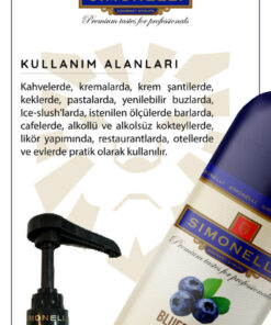 Simonelli Kahve Ve Kokteyl Şurubu Yaban Mersini Aromalı 700 ml Pompa Hediyeli - Görsel 3