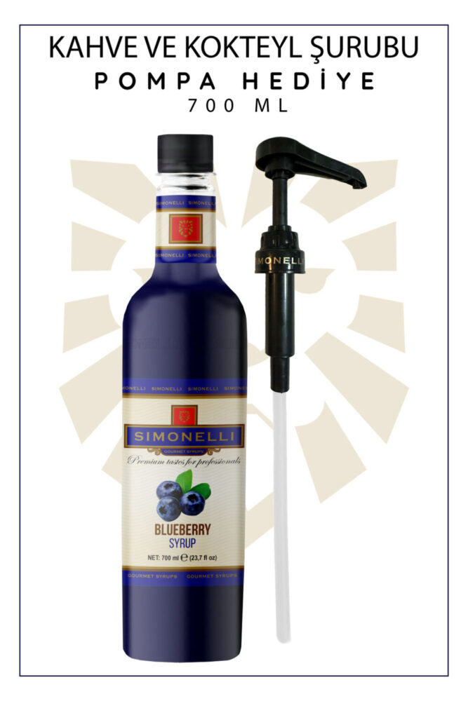 Simonelli Kahve Ve Kokteyl Şurubu Yaban Mersini Aromalı 700 ml Pompa Hediyeli - Görsel 2