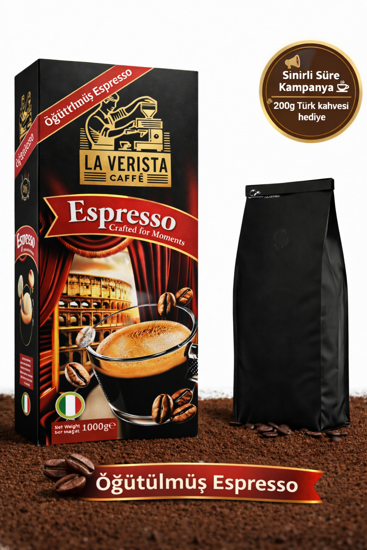 LA VERISTA Öğütülmüş Espresso kahve Günlük kavurma 1000G