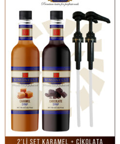 Simonelli Kahve Ve Kokteyl Şurubu Karamel Aromalı Çikolata Aromalı 700 ml Pompa