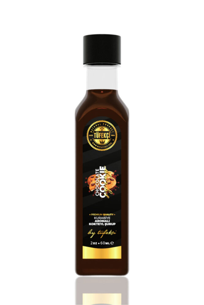 By Tüfekçi Gourmet Series Çikolatalı Cookies Aromalı Kokteyl, Pasta Ve Kahve Şurubu 60ml – (PANCAR ŞEKERİ)