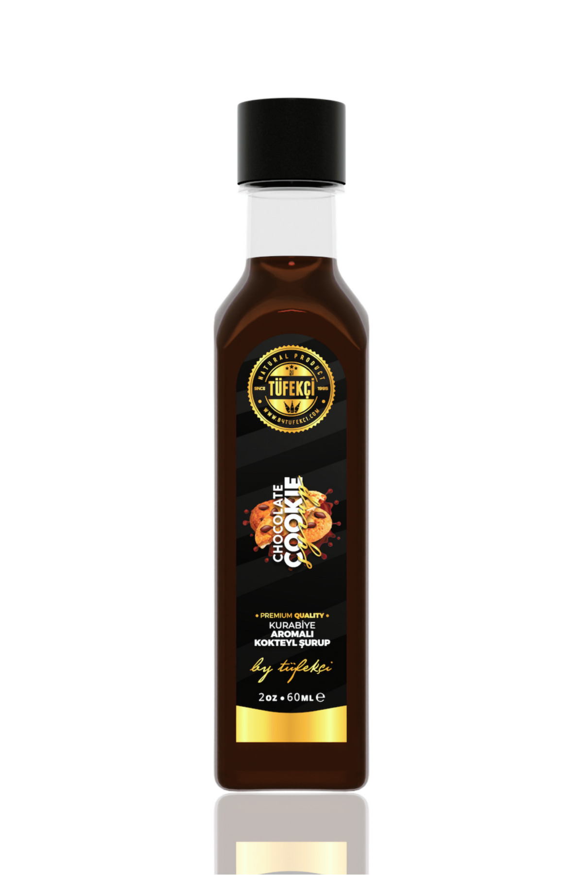 By Tüfekçi Gourmet Series Çikolatalı Cookies Aromalı Kokteyl, Pasta Ve Kahve Şurubu 60ml – (PANCAR ŞEKERİ)