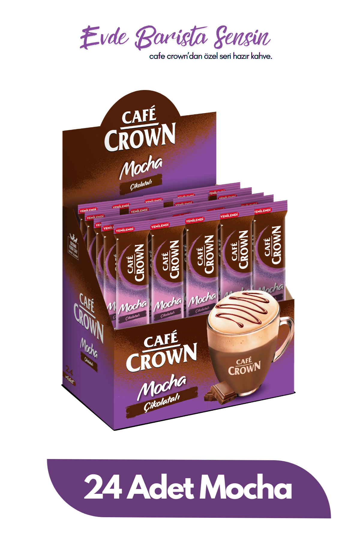 Cafe Crown Çikolatalı Mocha 17 Gr. x 24 Adet