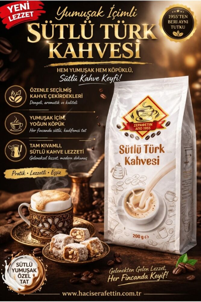 Şerafettin Komotini 200gr Gümülcine Sütlü Türk Kahvesi - Görsel 2