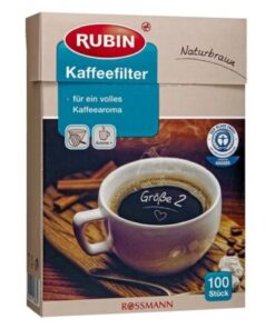 Rubin Küçük Boy Kahve Filtresi Naturel Kağıt 2 Numara
