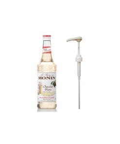 Monin White Chocolate / Beyaz Çikolata 700 ml Şurup + Şurup Pompası