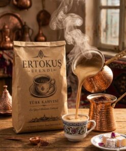 Ertokuş Efendi Yumuşak İçimli Türk kahvesi 100 Gr - Az Kavrulmuş ve Taş Değirmende Öğütülmüş - Görsel 3