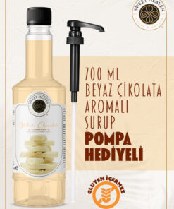 sweet heaven Beyaz Çikolata Kahve Şurubu 700ml Pompa Hediye
