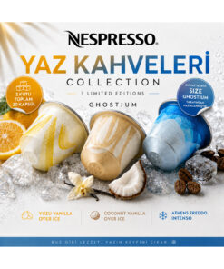 Nespresso Yaz Kahveleri Soğuk Kahve 3 'lü set Coconut - Yuzu - Athens Freddo intenso ( 30 Kapsül ) I Ghostium